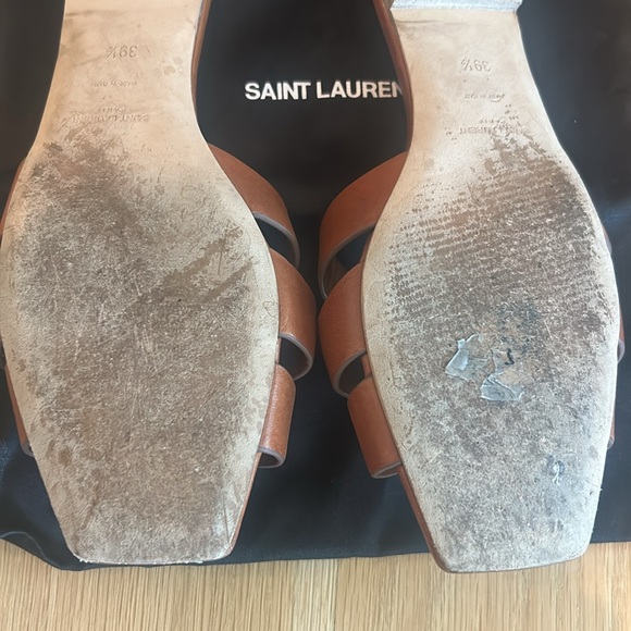 Saint Laurent Tribute Mules in Smooth Leather - Picture 5 of 8